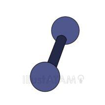 シンプルなダンベル（青色）