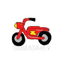 シンプルなバイク（赤色）
