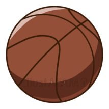 シンプルなバスケットボール（カラー）,シンプル,バスケットボール,ボールのイラスト素材