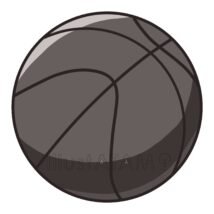 シンプルなバスケットボール（白黒）,シンプル,バスケットボール,ボール,白黒のイラスト素材