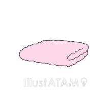 シンプルなバスタオル（ピンク色）