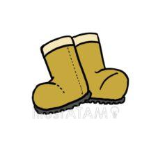 シンプルなブーツ（茶色）