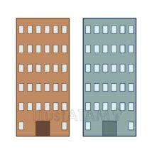 シンプルなマンション（2棟）