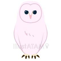 シンプルなメンフクロウ（白色）