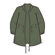 シンプルなモッズコート