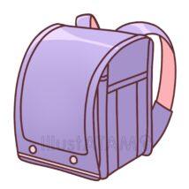 シンプルなランドセル（紫色）