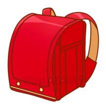 シンプルなランドセル（赤色）