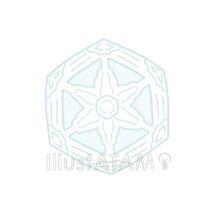 シンプルな六角形の雪の結晶