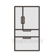 シンプルな冷蔵庫（ホワイト）