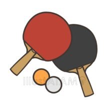 シンプルな卓球,シンプル,卓球,球技のイラスト素材