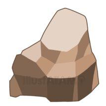 シンプルな岩（カラー）