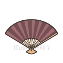 シンプルな扇子（暖色）