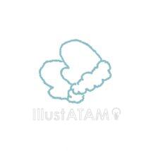 シンプルな手袋（線画）