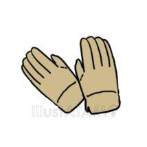 シンプルな手袋（茶色）