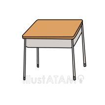 シンプルな教室の机