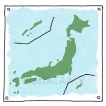 シンプルな日本地図