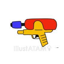 シンプルな水鉄砲（オレンジ色）