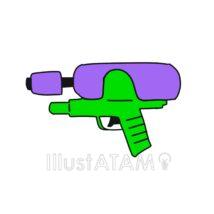 シンプルな水鉄砲（緑色）