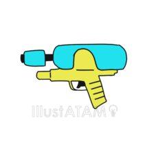 シンプルな水鉄砲（黄色）