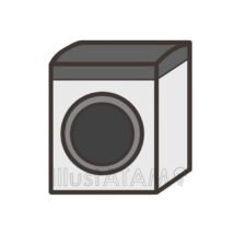シンプルな洗濯機,家電,日常生活,洗濯,洗濯機のイラスト素材