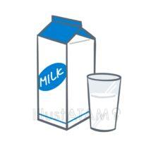 シンプルな牛乳