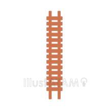 シンプルな線路（オレンジ色）