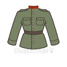 シンプルな軍服（緑色）