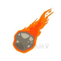 シンプルな隕石（赤色）