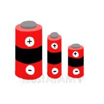 シンプルな電池（赤色）