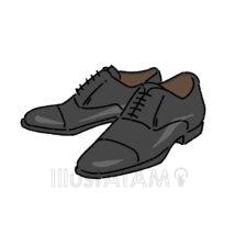 シンプルな革靴（黒色）