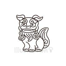 シーサー（線画）