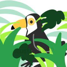 ジャングルにいる動物