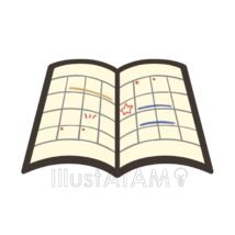 スケジュール（手帳）,スケジュール,メモ,書くのイラスト素材
