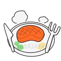 ステーキを食べる