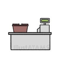 スーパーのレジ