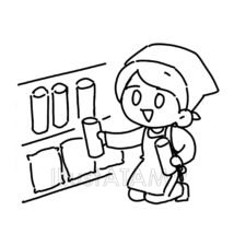 スーパーの品出し