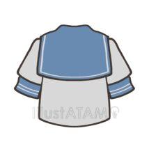 セーラー服（水色・後ろ）