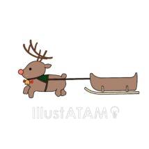 ソリを引くトナカイ