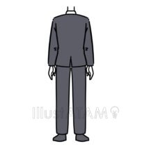 タキシード（後ろ姿）,タキシード,全身,後ろ姿,男性のイラスト素材