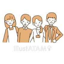 チームワーク（サラリーマン）,サラリーマン,スーツ,チームワークのイラスト素材