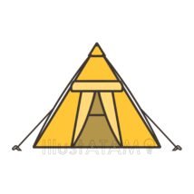 ティピーテント（黄色）