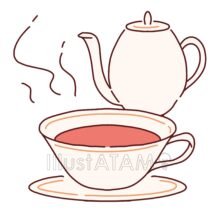ティータイム（紅茶）,ティータイム,ティーポットのイラスト素材