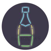 ネオンのシャンパン