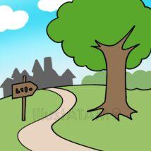 ノベルゲーム背景（小道）