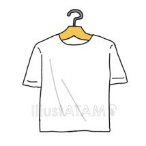 ハンガーにかけた服,シャツ,ハンガー,半袖,家事,服,洗濯のイラスト素材