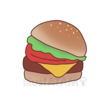 ハンバーガーのイラスト,シンプル,ハンバーガー,食べ物のイラスト素材