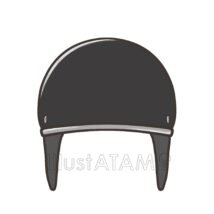 ハーフヘルメット（黒色）