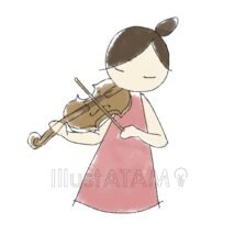 バイオリンを弾いている女性,おしゃれな音楽,バイオリン,女性,楽器のイラスト素材