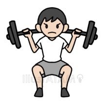 バーベルスクワット（男性）,バーベル,努力,男性,筋肉のイラスト素材