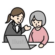 パソコン教室（シニア女性・色付き）